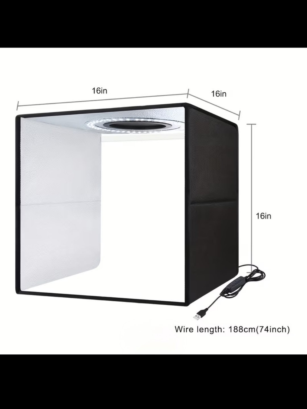 Portable Photo Light Box - Black and White
